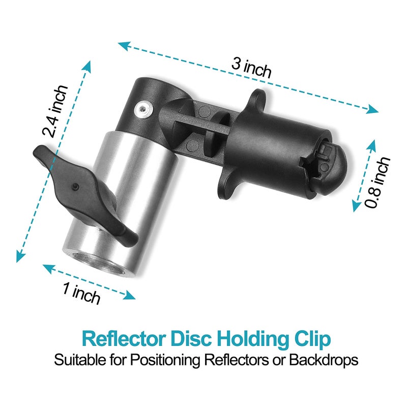 EMART 8.5FT Photography Green Screen Background Reflector Disc Holder Clip with Light Stand for Diffuser, Pop Up Backdrop, Photo, Video Studio, Meeting,Live Streaming, Youtuber - Image 3